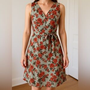 a new day Green and Orange Floral Mini Dress